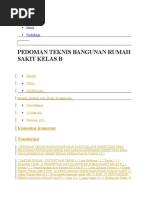 Download Pedoman Teknis Bangunan Rumah Sakit Tipe B by guntur SN317974539 doc pdf