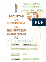 PROBLEMAS ANÁLISIS DE ALIMENTOS