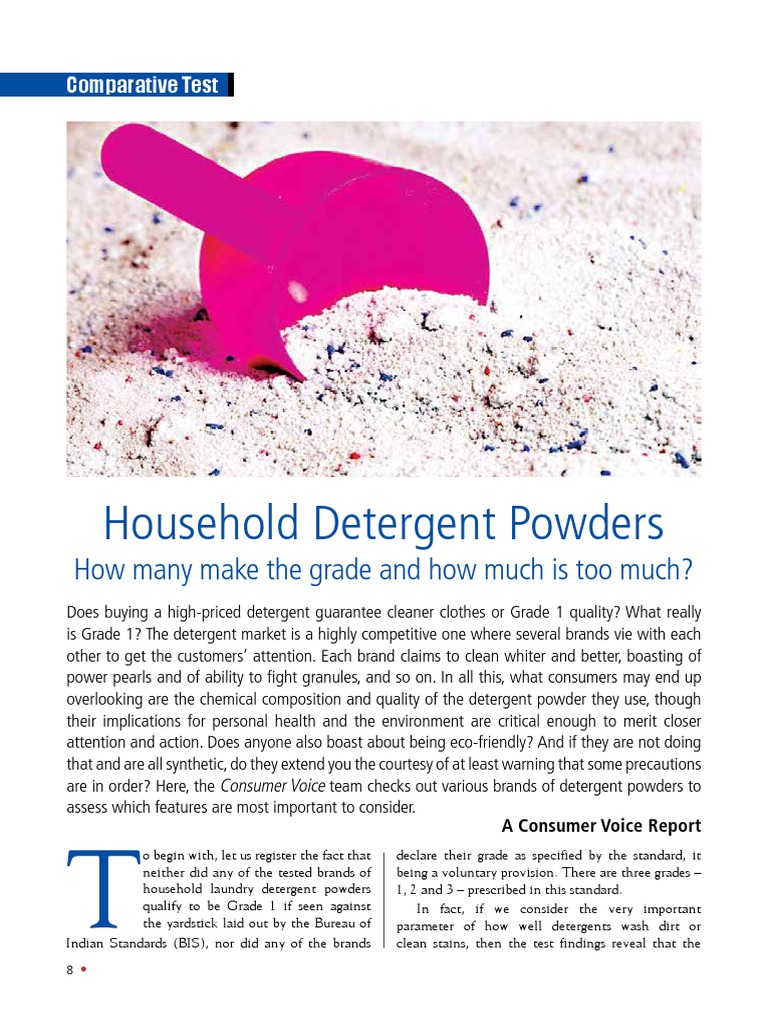 Study On Detergent Powder PDF Detergent Perfume