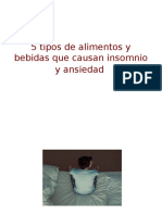 5 tipos de alimentos y bebidas que causan insomnio y ansiedad 