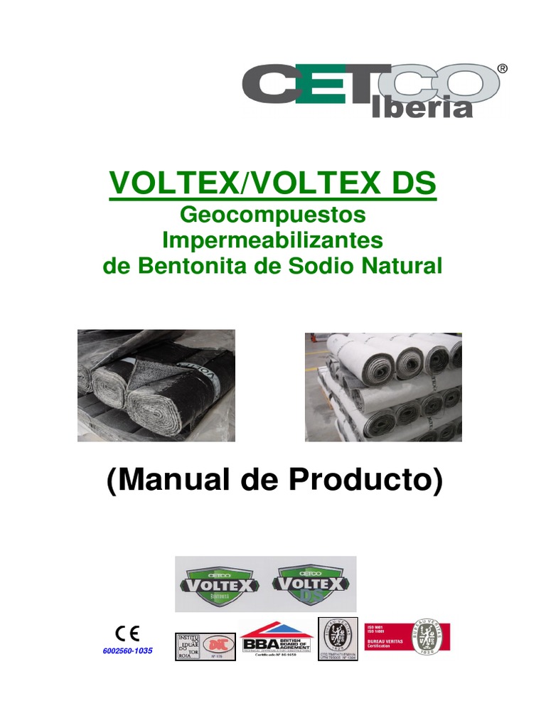 Geocompuesto Voltex DS de Bentonita | PDF | Hormigón | Materiales de ...