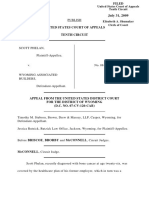 Phelan v. Wyoming Associated Builders, 574 F.3d 1250, 10th Cir. (2009)