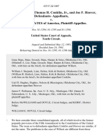 James Wilkett, Thomas H. Conklin, JR., and Joe F. Hoover, Defendants v. United States, 655 F.2d 1007, 10th Cir. (1981)