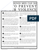 10 Things Men Can Do to Prevent Gender Violence Flyer