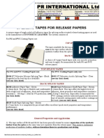 Adhesive Tapes - SPLICING TAPES FOR RELEASE _ CASTING PAPERS USED FOR PU AND PVC SYNTHETIC LEATHER - PR International Ltd - self-adhesive (pressure sensitive) - Print Friendly.pdf