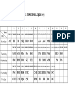 5s1 Timetable