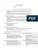 Ethics Framework Honors Algebra 1