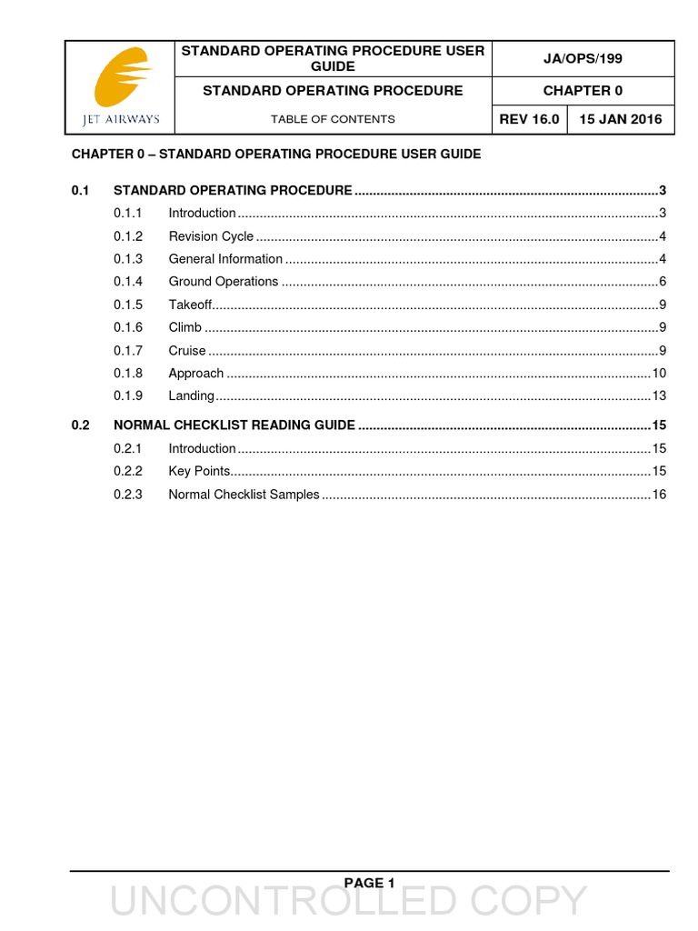 Boeing 737 Standard Operating Procedures B737 Standard Operating Procedure User Guide | PDF | Aviation | Aeronautics