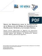 Marco de Referencia para la Incorporación de la Reducción del Riesgo de Desastres en la Planificación Territorial y la Inversión Pública