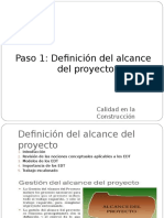 Paso 1 - Definicion Del Alcance para Calidad en Construccion