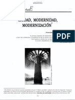 Ciudad, Modernidad, Modernizacion