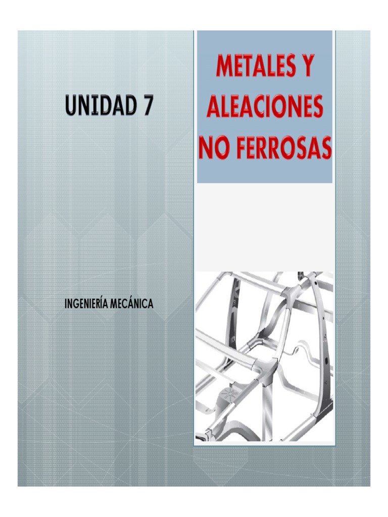 Metales y Aleaciones No Ferrosas | PDF | Aluminio | Cobre
