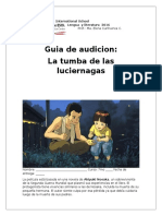 Guia de Audicion: La Tumba de Las Luciernagas: Antofagasta International School Lengua y Literatura 2016