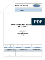 Procedimiento ATENCIÓN AL CLIENTE - SER-HSQE-PR-010