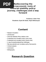 Rediscovering The Macroeconomic Roots of Financial Stability Policy: Journey, Challenges and A Way Forward