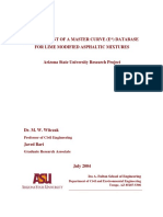 Development of A Master Curve (E ) Database For Lime Modified Asphaltic Mixtures