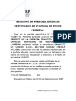 Registró de Persona Juridicas