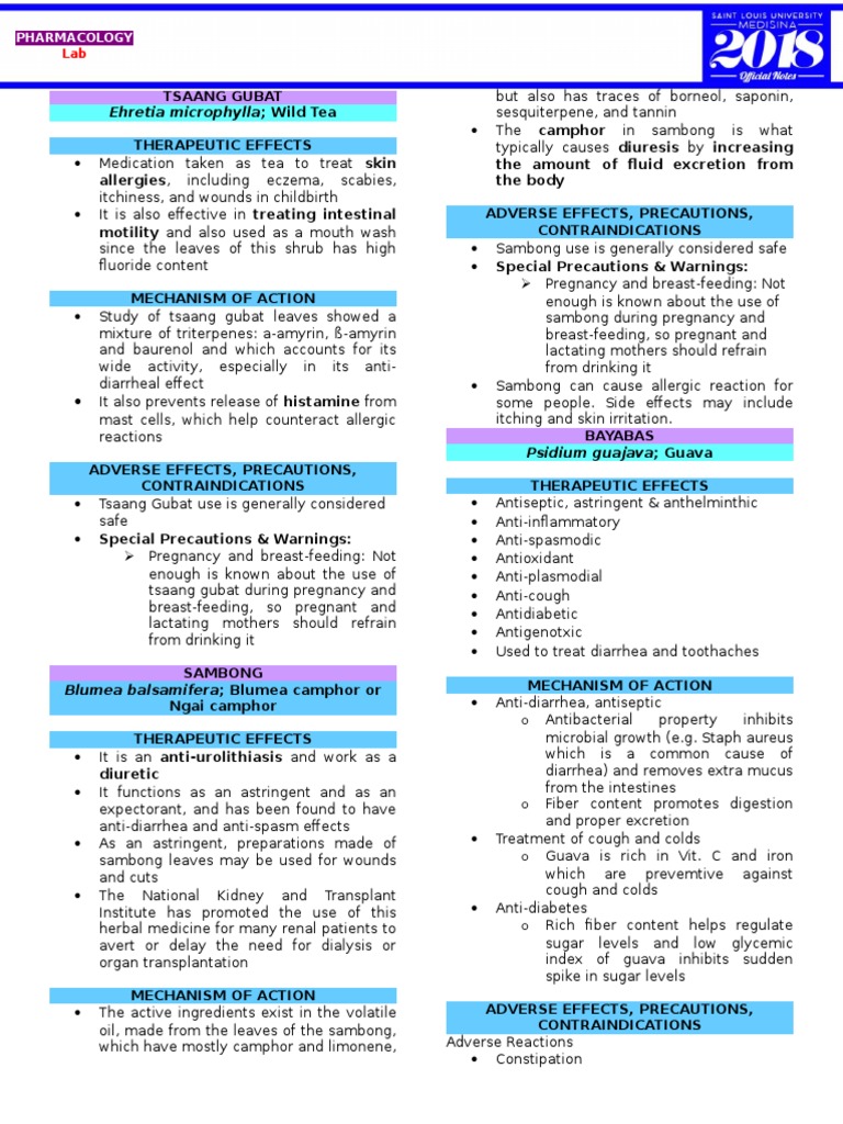 DOH Top 10 Herbal Plants Inflammation Herbalism