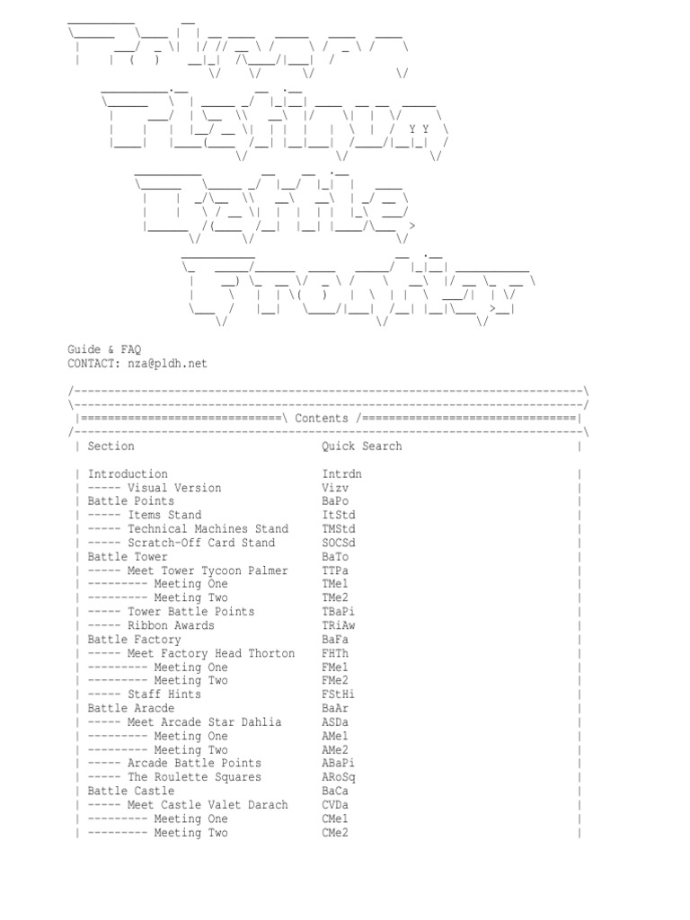 Pokemon Platinum Battle Frontier | PDF | Nature