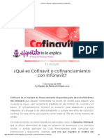 ¿Qué Es Cofinavit o Cofinanciamiento Con Infonavit