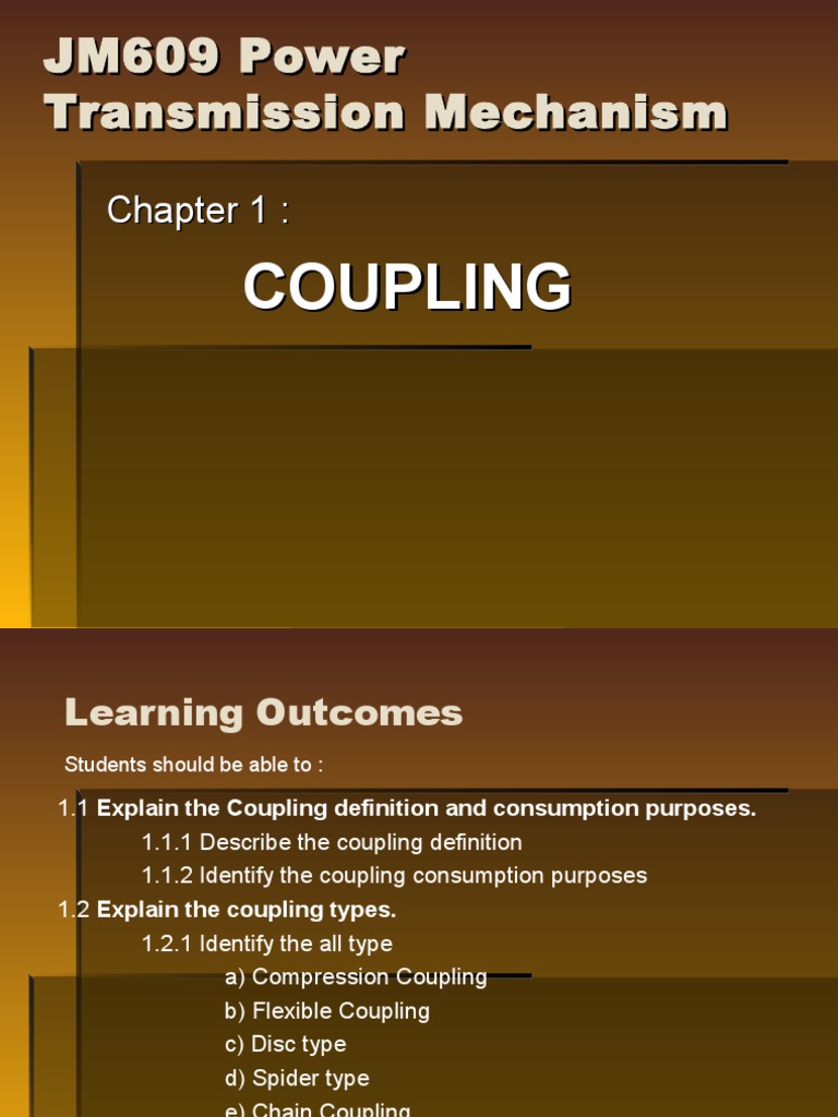 Coupling Notes Download Free Pdf Machines Manufactured Goods