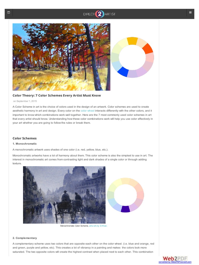 Understanding 7 Color Schemes in Art | PDF | Senses | Electromagnetic ...