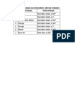Kebutuhan Accessories Untuk Tangki FWG NO Material Spesifikasi