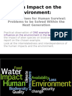 human impact 1 of 2 atmosphere and water