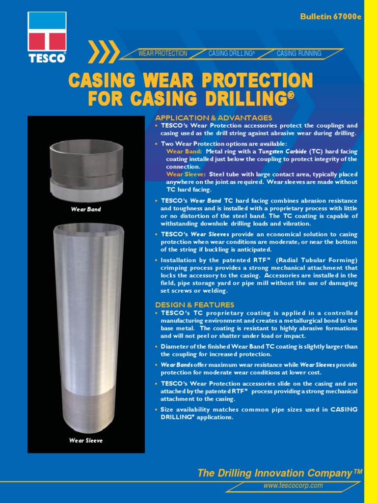 67000e Wear Band Sleeve Wear Casing (Borehole)