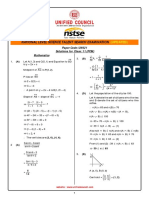 NSTSC - Class-11 PCM Solution