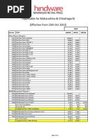 Hindware NewPrice List MH 2012