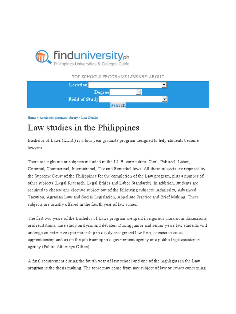 juris doctor thesis topics philippines