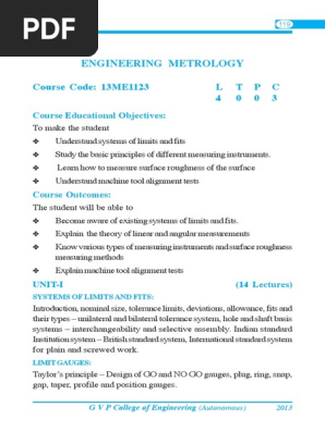 Engineering Metrology 2 Surface Roughness Machines Free 30