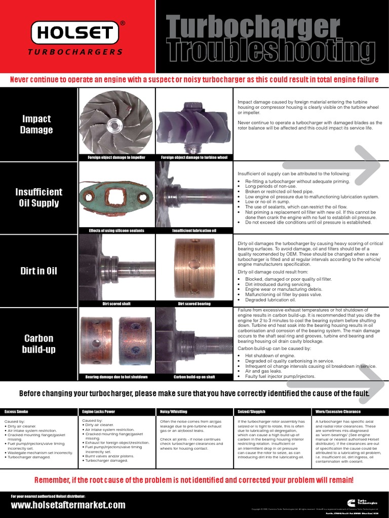 Turbo Troubleshooting Turbocharger Motor Oil