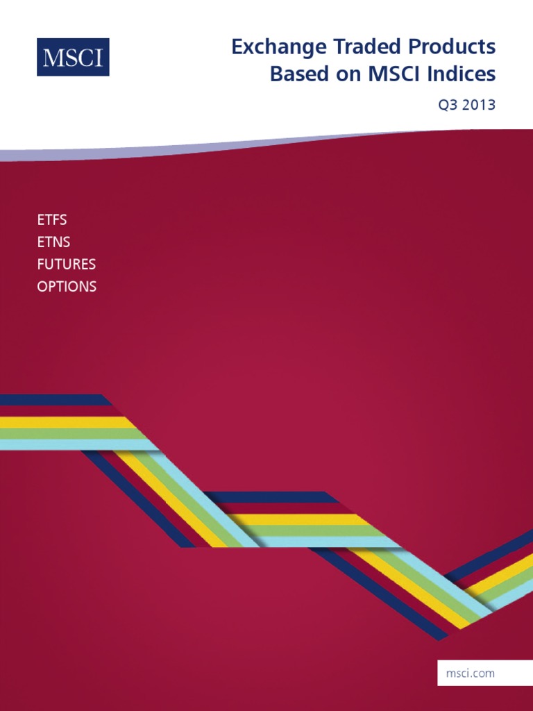 Exchange Traded Products Based On MSCI Indices | PDF | Exchange Traded Fund  | Stock Market Index