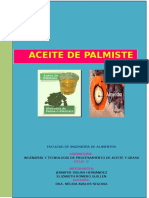 Aciite de Palmiste. Trabajo