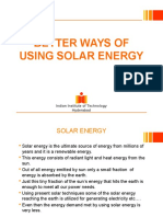 IIT Hyderabad Report on Better Ways of Using Solar Energy