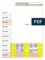 I Year Time Table