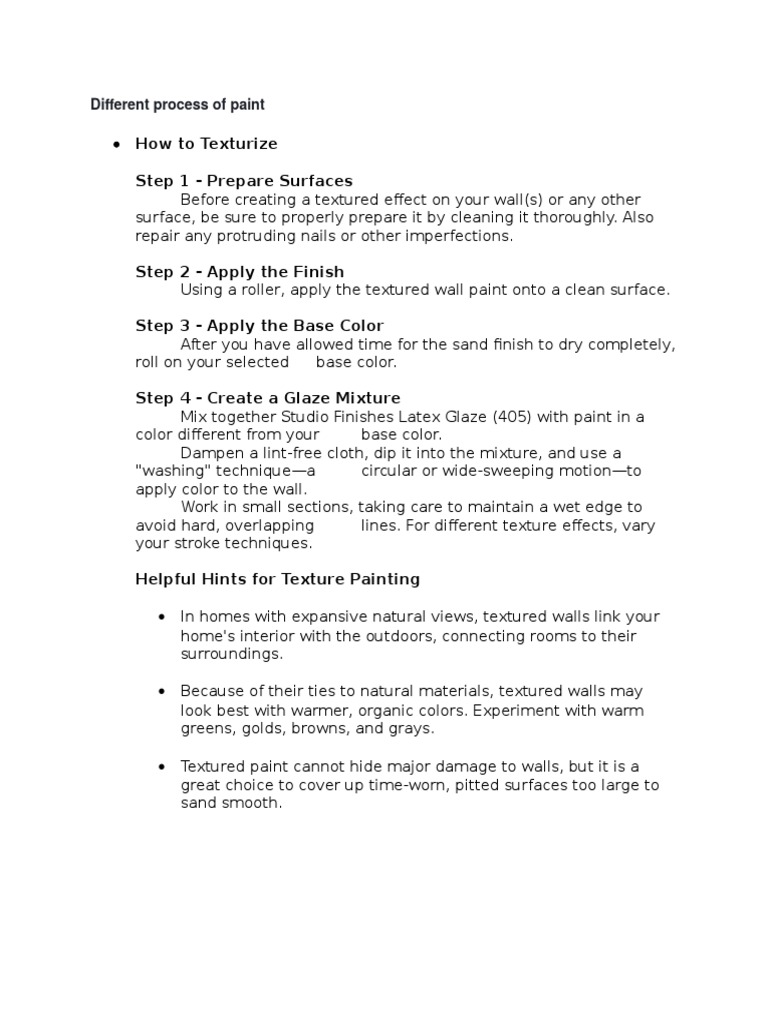 Guide to Textured Paint & Wood Finishing | PDF