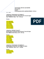 Calendario de Laboratorios. Ciclo 02-2013