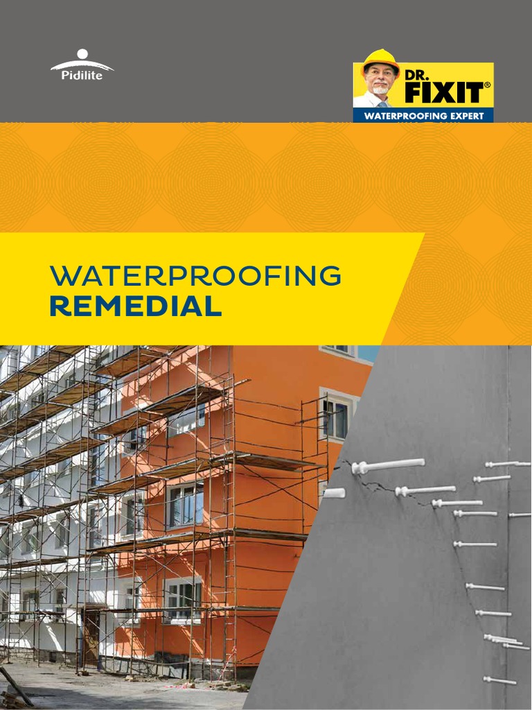 Dr. Fixit Waterproofing Solutions Guide | PDF | Plaster | Concrete