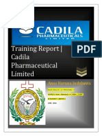 Cadila Industrial Training Report