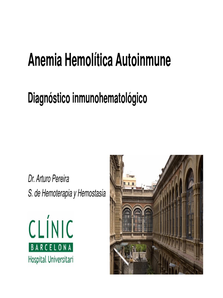 Diagnóstico inmunológico de la anemia hemolítica autoinmune: enfoque ...