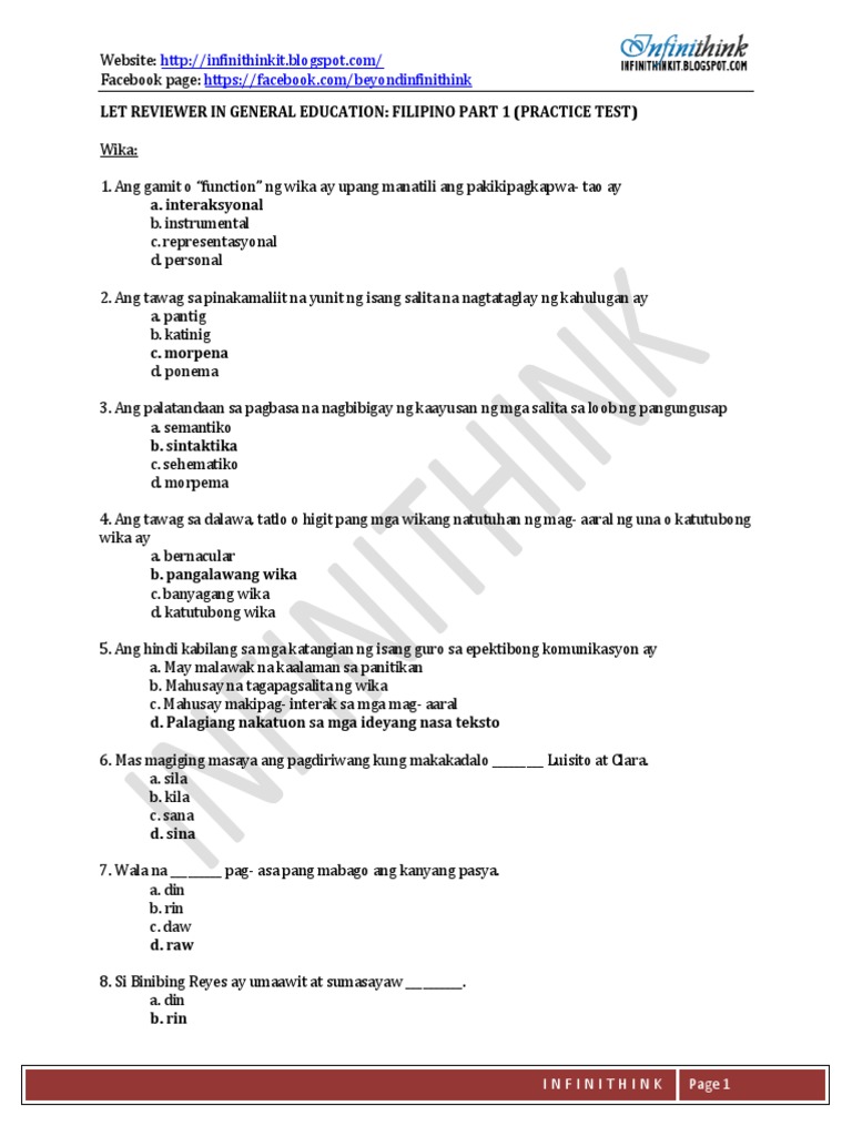 General Education Filipino 1 | PDF