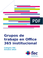 Procedimiento Relativo A Los Grupos de Trabajo en Office 365 Institucional