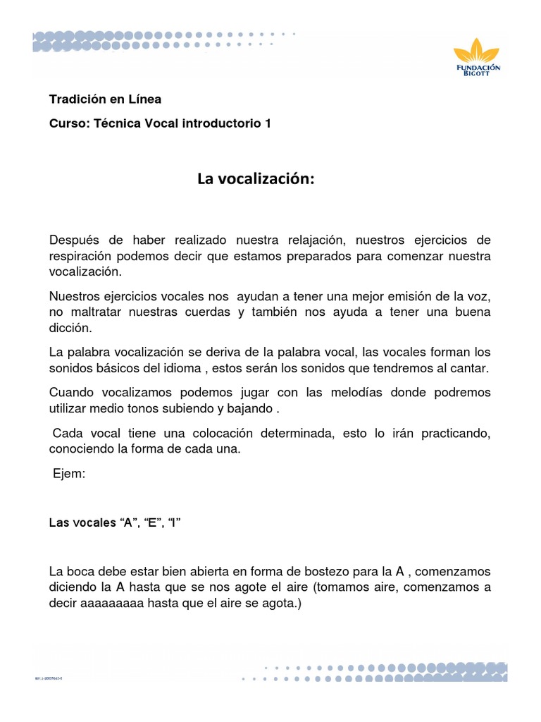 Vocalizacion Final | PDF | Vocal | Naturaleza