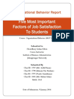 Five Most Important Factors of Job Satisfaction To Students