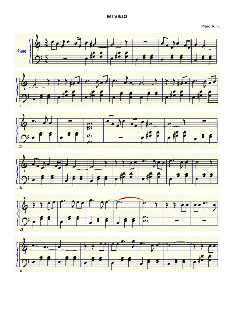 Mi Viejo Partitura Real mi viejo partitura real