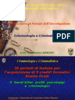 Criminologia e Criminal is Tic A 6 Lezione