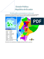 División Política Ecuador 2016
